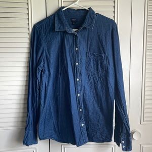 J. Crew Denim Button Down Shirt, Sz XL